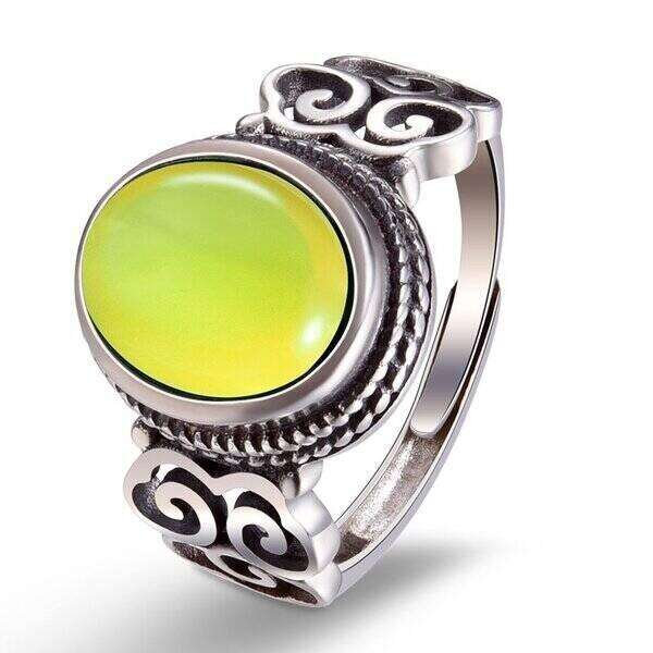 【送料無料】 指輪 リング レディース 女性 カルセドニー レディース 女性リング おしゃれ 大人 デザイナー ハンドメイド オリジナル スター 星リング ナチュラル ビンテージ シルバー リアル