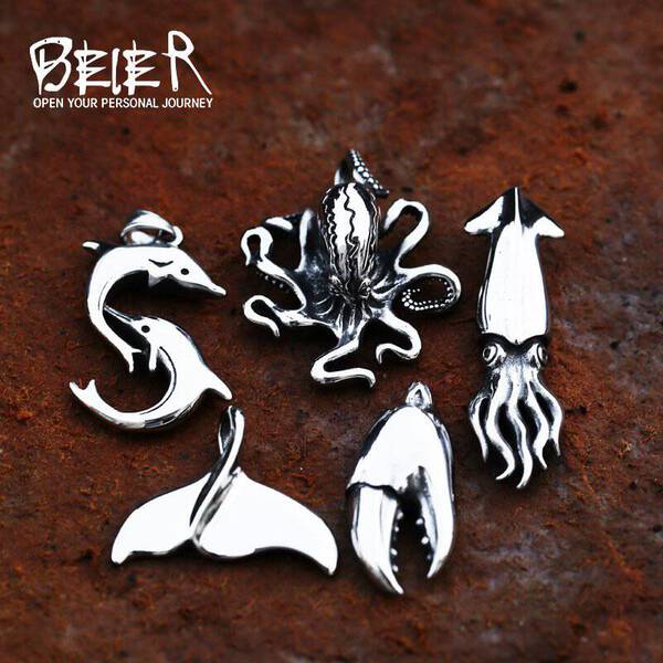 【送料無料】 ネックレス イルカ ステンレス チェーン 魚 フィッシュ シルバー メンズ 男性 ネックレス イルカ パンク スタイル サラニア ペンダント