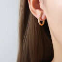 【送料無料】 ピアス ジルコニア ステンレス フープ レディース 贅沢 イヤー ジュエリー アクセサリー ユニーク デザイン スチール ファッション ジルコン ガール クリスマス ギフト(4)