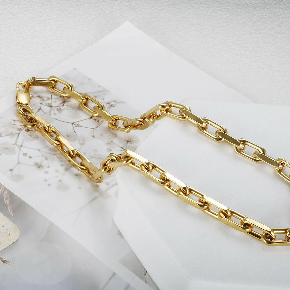 【送料無料】 指輪 リング ネックレス ステンレス チェーン レディース メンズ クラシック ハンドメイド 分厚い リンク スチール 防水 ガール ジュエリー