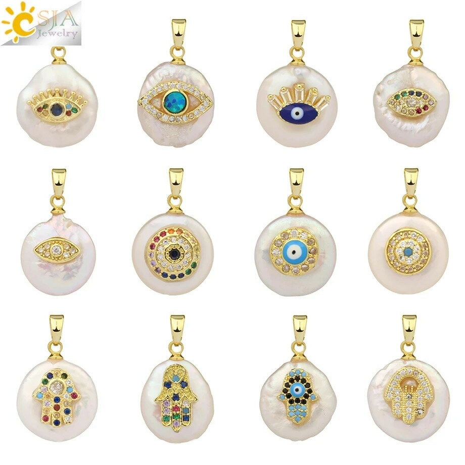 【送料無料】 チョーカー ペンダント ネックレス ジルコニア ゴールド ハムサ パール コイン レディース