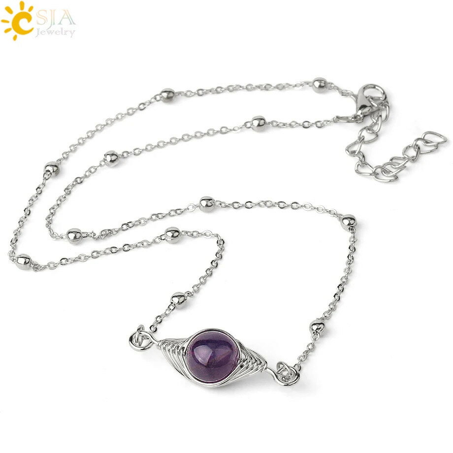 【送料無料】 チョーカー ペンダント ネックレス クリスタル シルバー チェーン ラウンド ストーン ピンク レディース