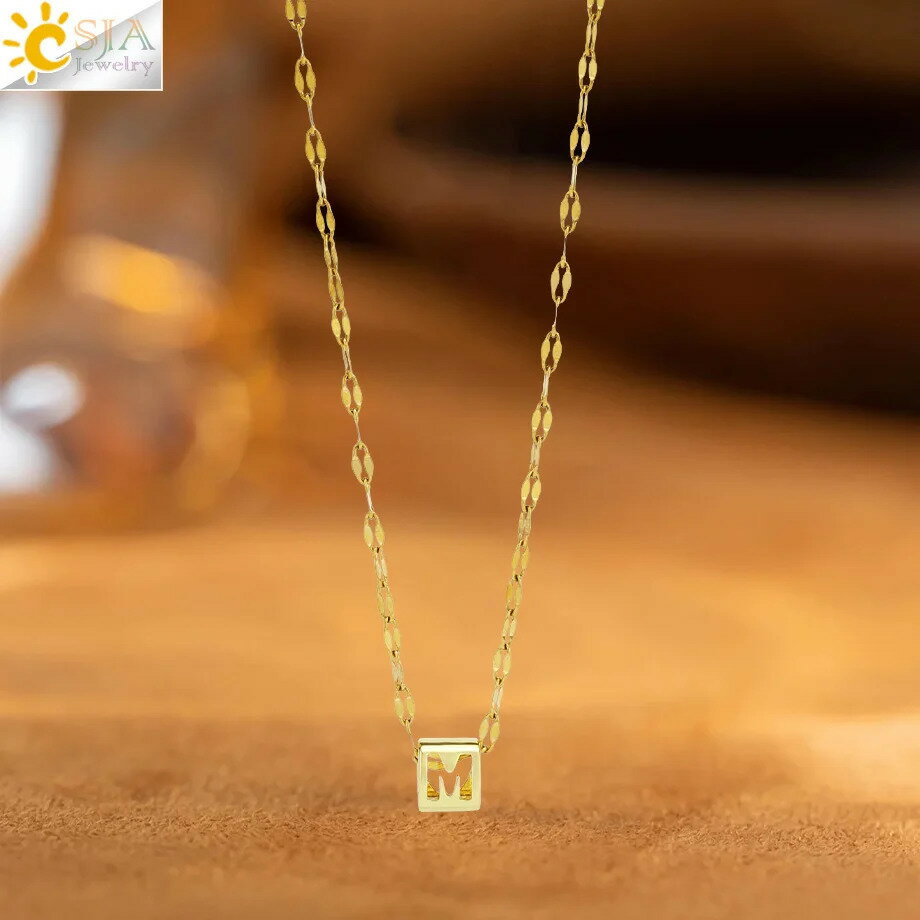 【送料無料】 チョーカー ネックレス ステンレス イニシャル ゴールド チェーン レディース AZ レター アルファベット カラー スチール ジュエリー 誕生日...