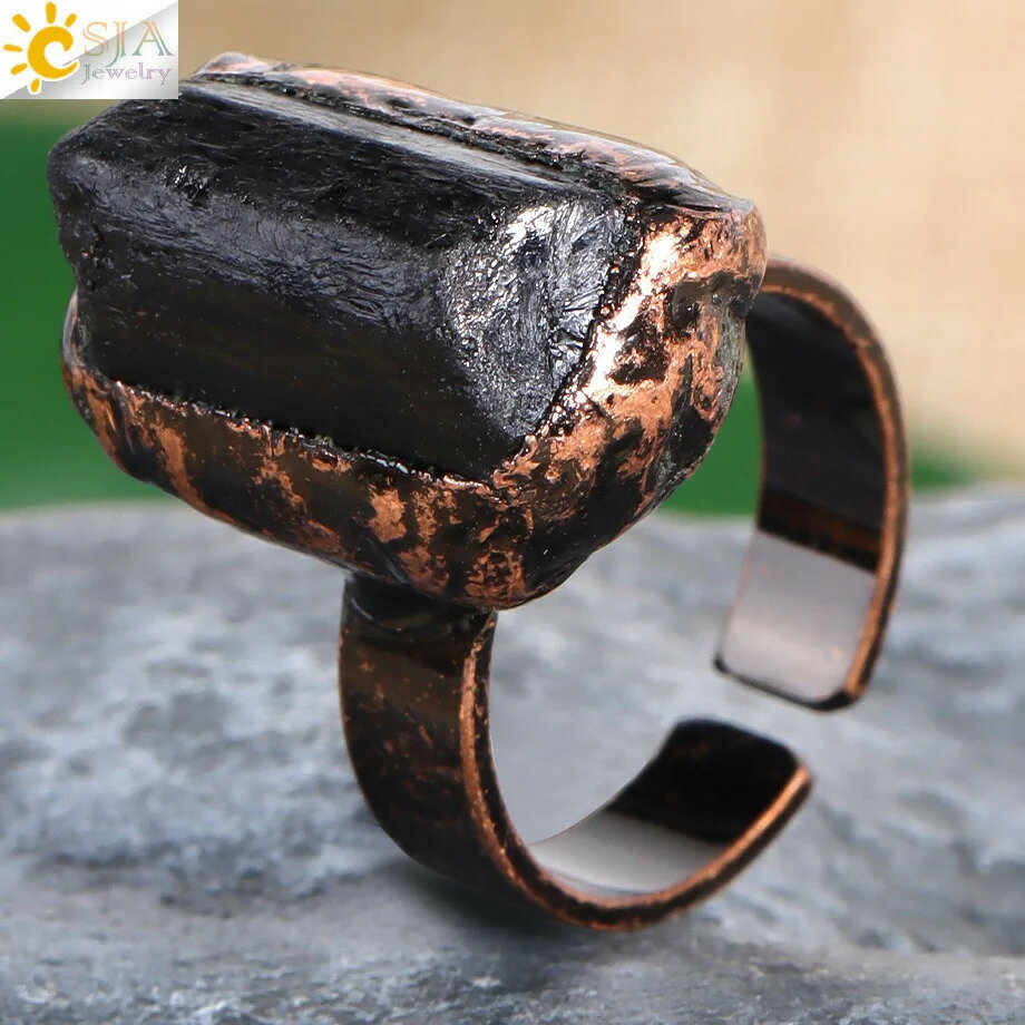 指輪リング黒ブラッククリスタルブロ...