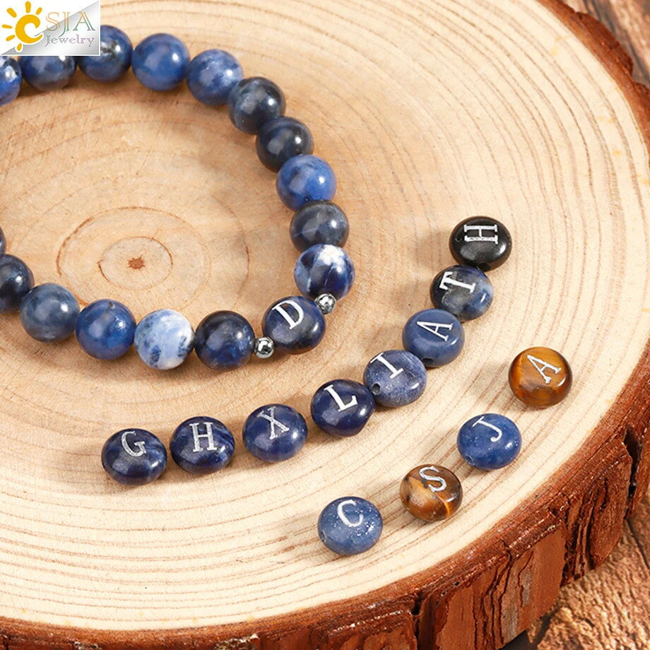 FineJewelrysの【送料無料】 ルースストーン クリスタル イニシャル ラウンド ストーン キング ビーズ メンズ レディース｜アングル3