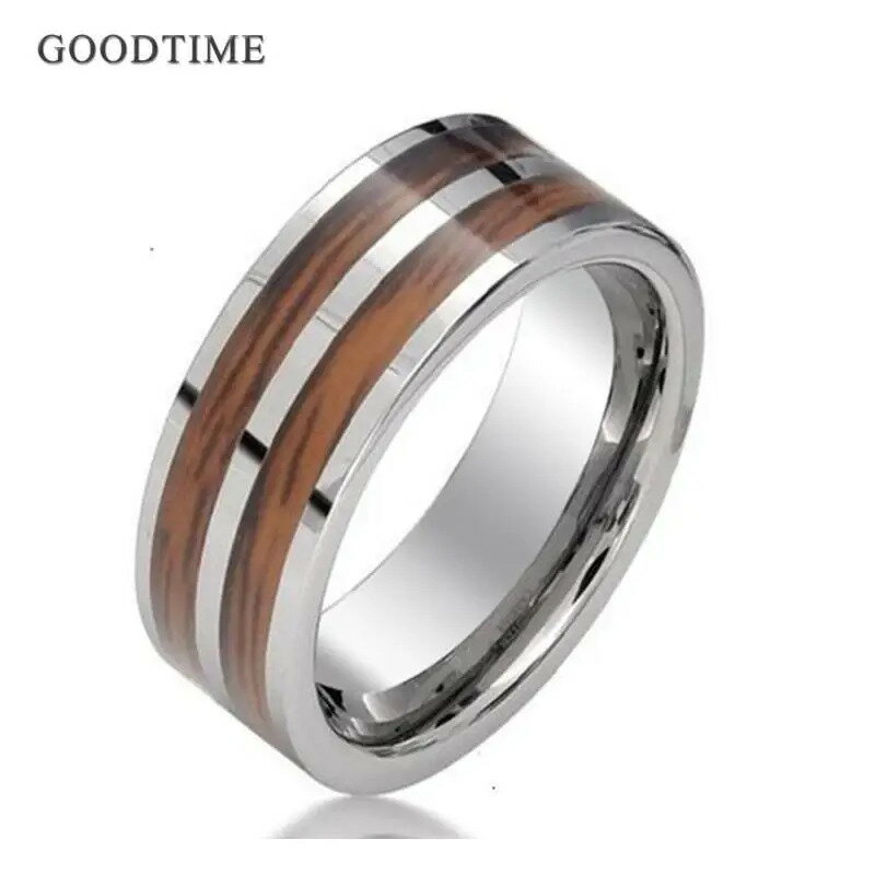【送料無料】 指輪 リング タングステン グローブ メンズ 贅沢 カーバイド 婚約 結婚式 ウェディング バンド 飛行機 ダブル マホガニー 記念日 ジュエリー ギフト