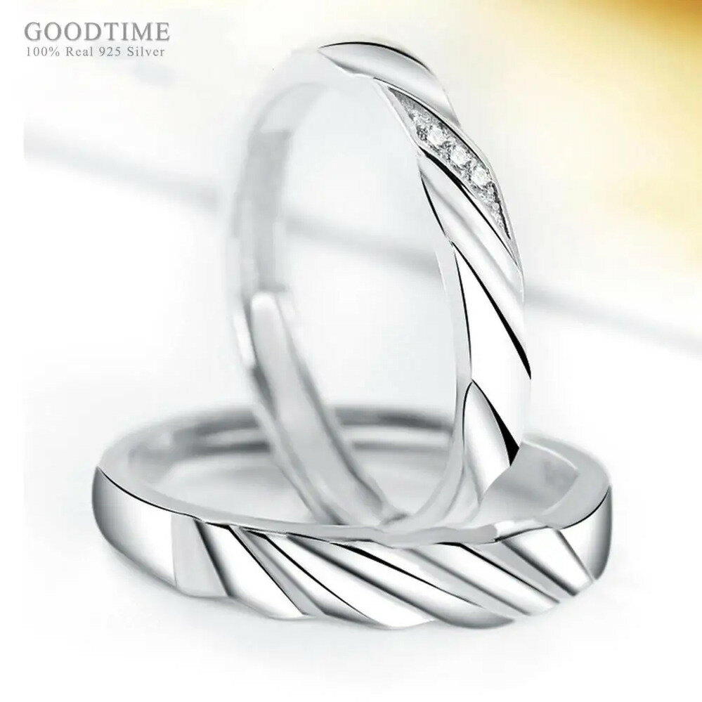 【クーポン利用で5700円】 指輪 リング ジルコニア シルバー レディース メンズ トレンド カップル 恋人 ピュア 100% スターリング 925 ジルコン バンド ジュエリー ギフト