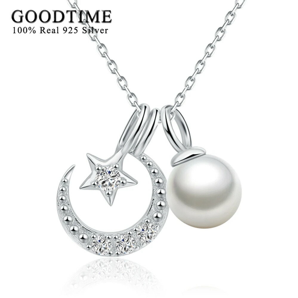 【送料無料】 チョーカー ペンダント ネックレス シルバー ラウンド スイーツ パール お菓子 月 星 レディース トレンド ムーン スター ピュア 925 ジ...