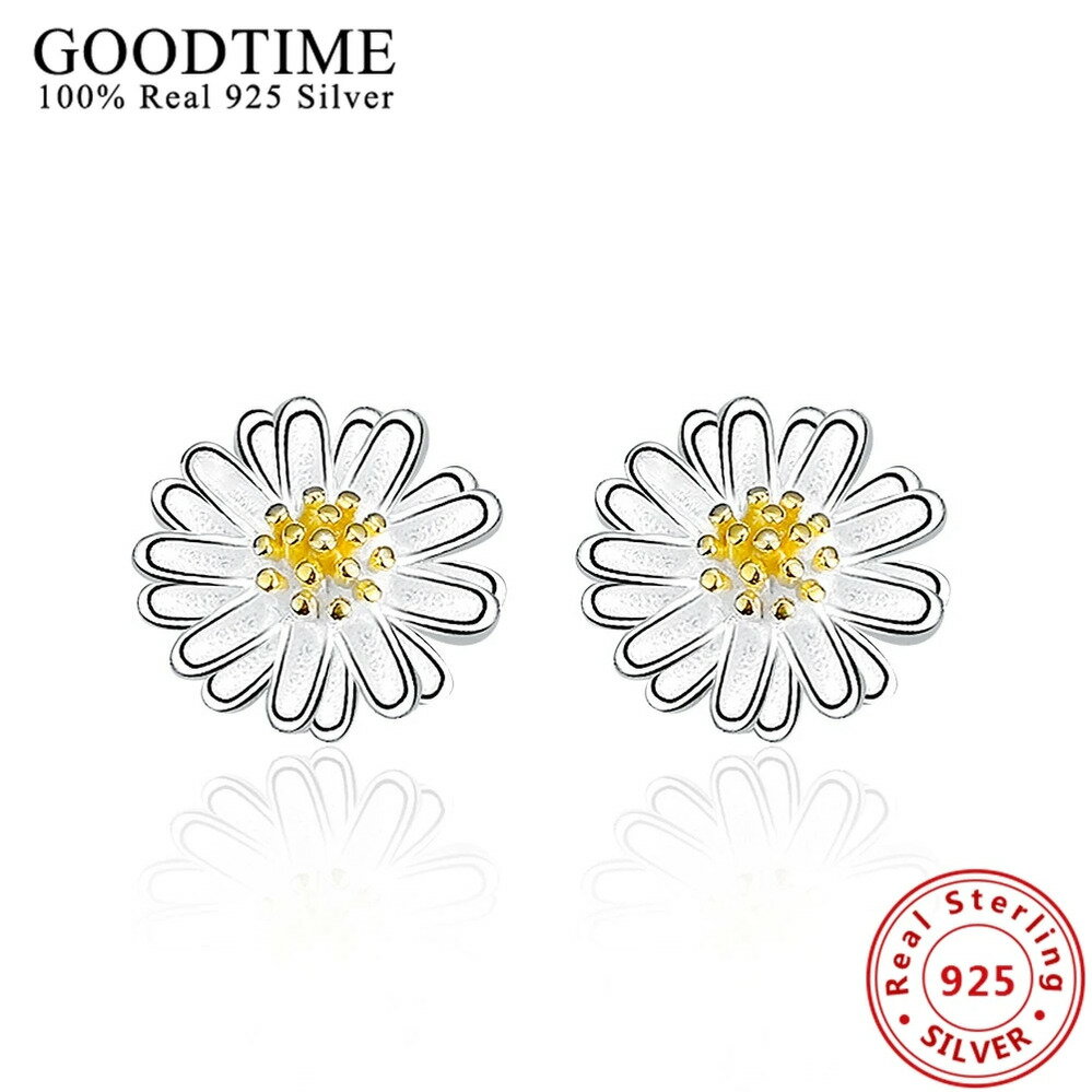 【クーポン利用で6440円】 ピアス 花 フラワー デイジー シルバー リング レディース 925 スターリング 眩しい スタッド ピュア ジュエリー