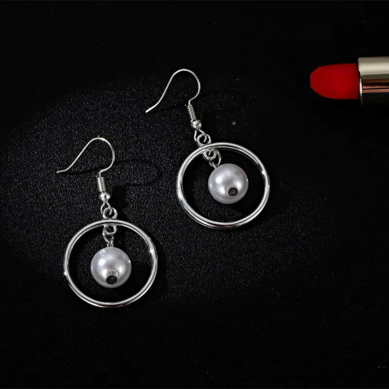 【クーポン利用で3480円】 ピアス ビンテージ サークル ラウンド シンプル ドロップ メタル パール フック 揺れる レディース イミテーション ダングル 新しい ファッション ジュエリー ギフト