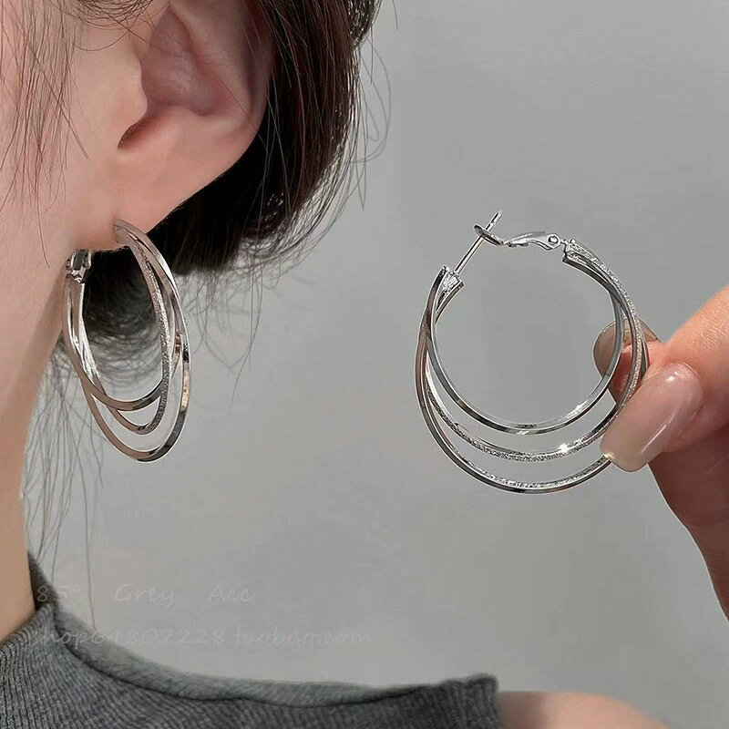 【送料無料】 ピアス レディース 女性 メタル ラウンド サークル ジオメトリック ファッション ジュエリー イヤリング アクセサリー パーティー ギフト