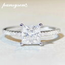 【送料無料】 指輪 リング 白 ホワイト ゴールド シルバー レディース 1.2ct 6mm お姫様 プリンセス カット リアル モイサナイト 925 結婚式 ウェディング バンド 婚約 18K プレート ファイン ジュエリー ギフト(4)