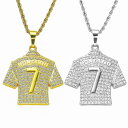 【クーポン利用で4820円】 ペンダント ネックレス フットボール ジルコニア サッカー チェーン メンズ クリロナ ロナウド CR 7 ジャージー フル ジル...