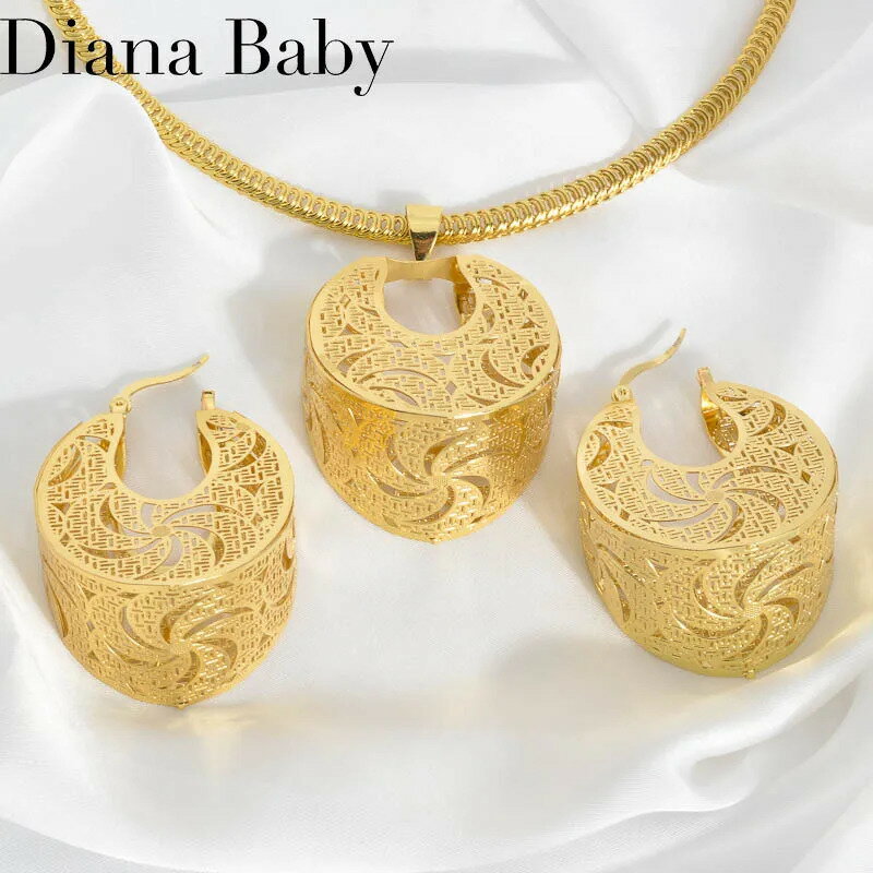 【送料無料】 チョーカー ピアス ネックレス アフリカ ゴールド ドロップ レディース 贅沢 ドバイ ジュエリー セット カラー 透かし アウト 襟 アフリカン...