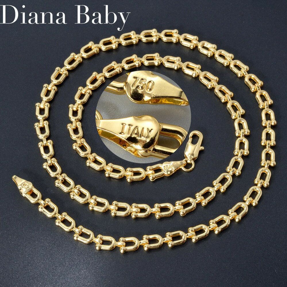 【送料無料】 チョーカー ネックレス ゴールド チェーン U レディース メンズ 45 50 55 60cm 形 シェープ ヒップ ホップ パンク 厚い クラシ...