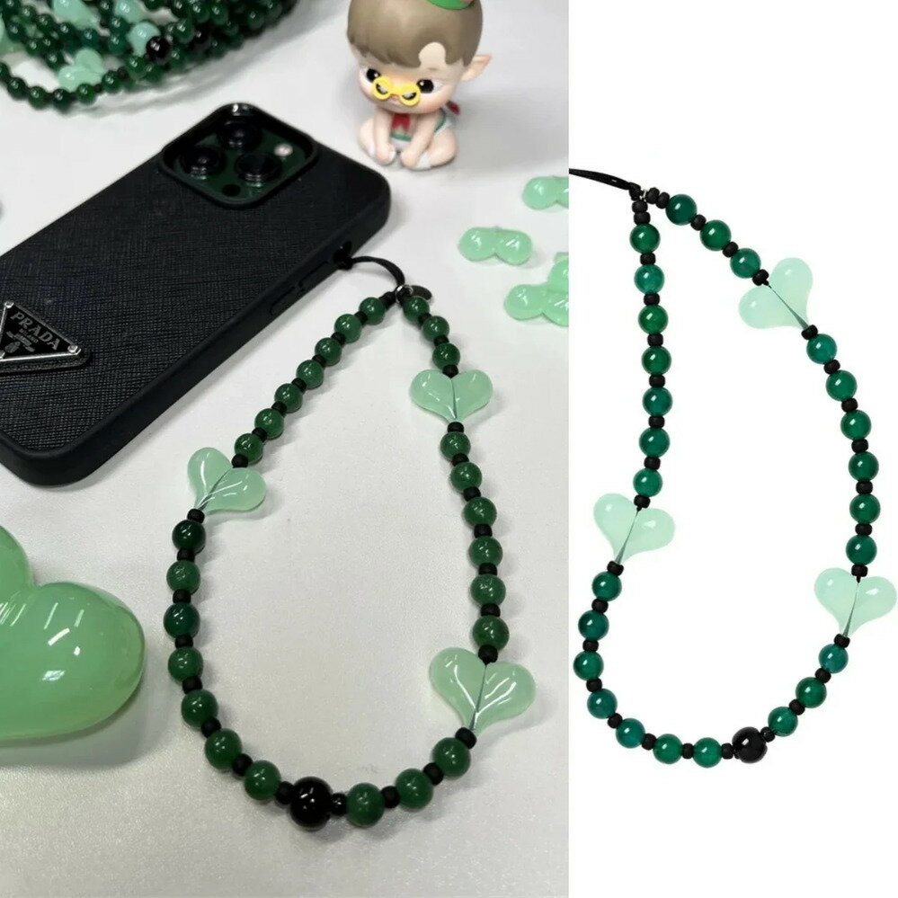 チャーム緑グリーンクリスタル赤レッ...