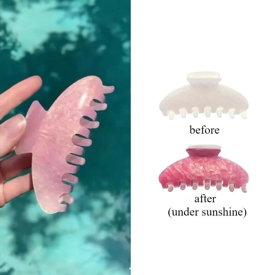 【送料無料】 ヘアクリップ アクリル ピンク 爪 レディース ガール ヘアー クリップ 夏 サマー 新しい ..