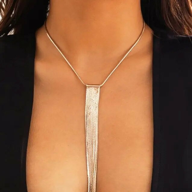 【送料無料】 チョーカー ペンダント 指輪 リング ネックレス 動物 アニマル ビンテージ チェーン ロング レディース ユニーク タッセル 蛇 スネイク ヘビ...