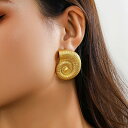 【送料無料】 ピアス レディース パンク BOHO 大 巻き貝 カタツムリ スタッド トレンド ユニーク 分厚い グランジ 休暇 ジュエリー ギフト スチームパンク(4)