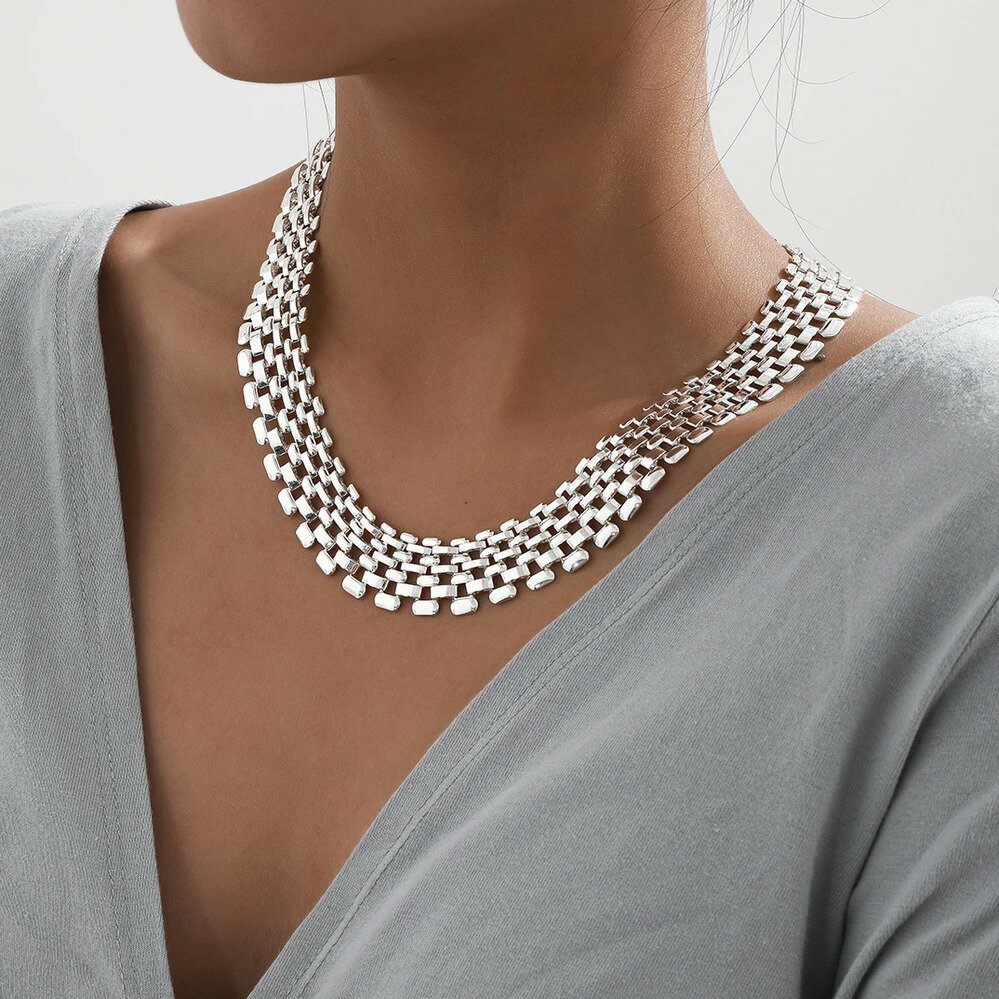 【クーポン利用で4530円】 ネックレス キューバ シルバー チェーン メタル レディース メンズ 誇張 分..