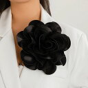 【クーポン利用で4920円】 ブローチ 花 フラワー ブライダル レディース 20cm 誇張 多層 マルチレイヤー サテン ローズ ウェディング エレガント パーティ ピン ジュエリー アクセサリー ギフト
