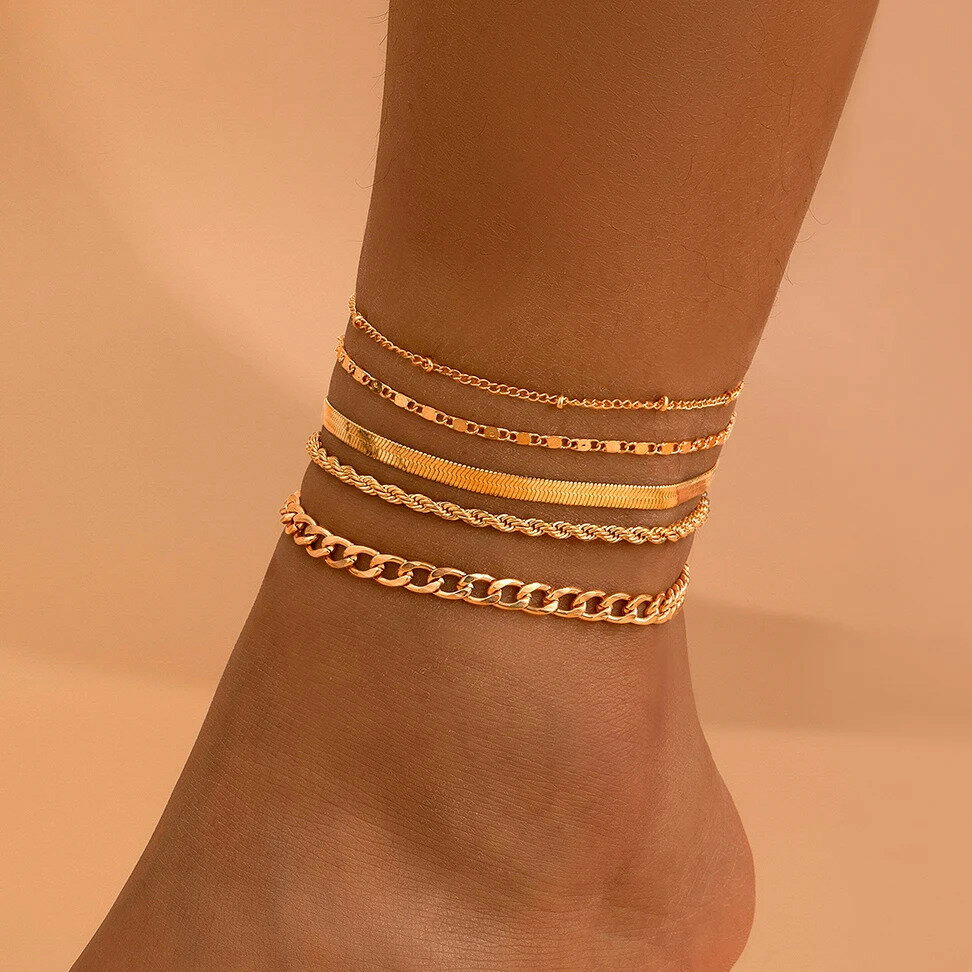 【送料無料】 アンクレット 指輪 リング ブレスレット 動物 アニマル ビンテージ チェーン メタル レディース 調整可能 蛇 スネイク ヘビ セット ゴス B...