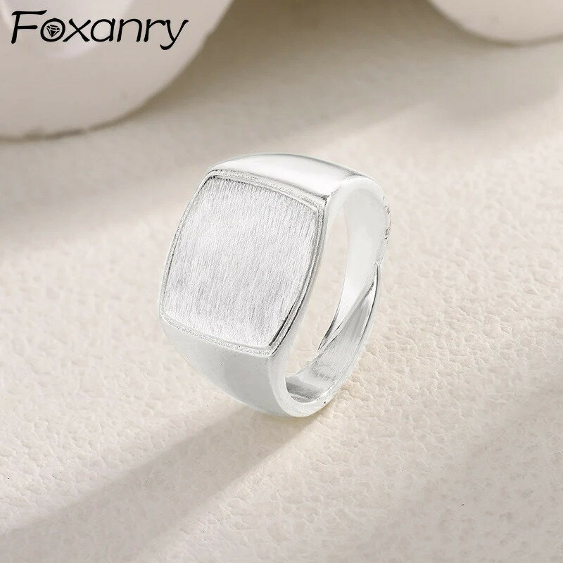 【送料無料】 指輪 リング ビンテージ シルバー レディース カラー スクラブ 幾何学 幅 カップル ミニ..