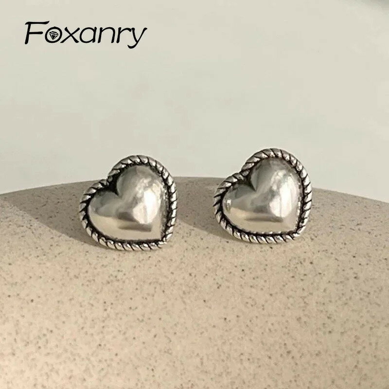 【クーポン利用で3860円】 ピアス シルバー シンプル ハート タイ 韓国 LOVE レディース 防ぐ カラー スタッド かわいい ファッション Love 耳 イヤー ジュエリー(4)