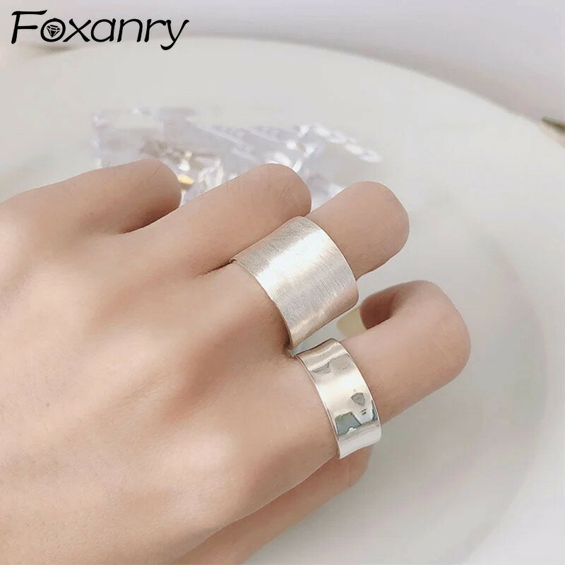 【送料無料】 指輪 リング シルバー ムース レディース カラー スムーズ スクラブ 幾何学 カップル ミ..