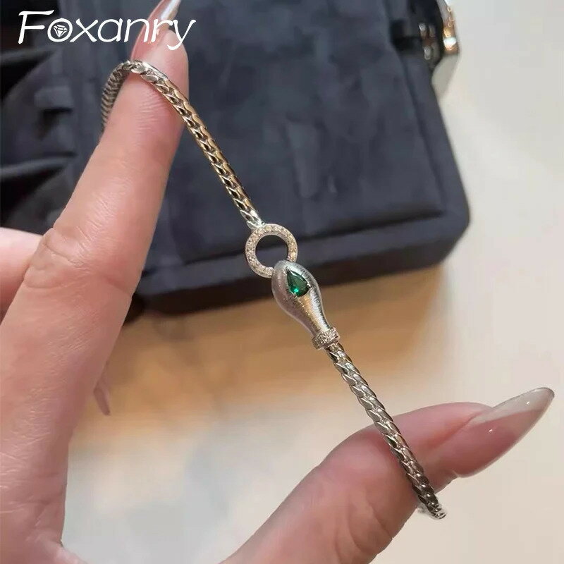 【送料無料】 ブレスレット 緑 グリーン ジルコニア ビンテージ レディース スクラブ 幾何学 ジルコン ..