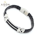 【クーポン利用で4450円】 バングル ブレスレット 黒 ブラック ステンレス レザー メンズ スチール ラップ アクセサリー カラー ハンドメイド ファッショ...