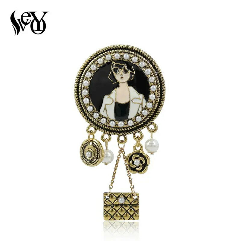 【クーポン利用で3430円】 ブローチ ボート パール レディース ファッション デザイン イミテーション ..