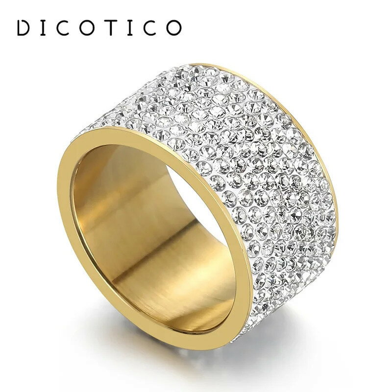 楽天FineJewelrys【送料無料】 指輪 リング ラインストーン ステンレス レディース メンズ 新しい スチール 多数 カラー 結婚式 ウェディング バンド 指 フィンガー ジュエリー ギフト