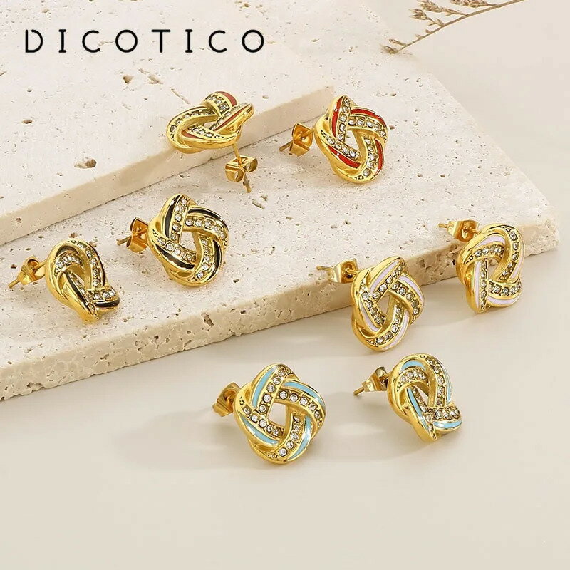 【送料無料】 チャーム ピアス ラインストーン ステンレス ゴールド スクエア ドロップ レディース スチール セット ツイスト 四角 スタッド カラー 結婚式...