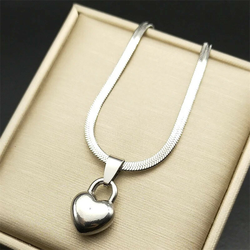 【送料無料】 チョーカー ペンダント ネックレス ステンレス シルバー チェーン ムース ハート サーフ LOVE レディース カラー Love ロマンチック ...