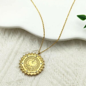 【送料無料】 ペンダント ネックレス ステンレス フランス ゴールド チェーン メタル レディース メンズ 自由 平等 友愛 コック メダル スチール カラー ジュエリー ギフト