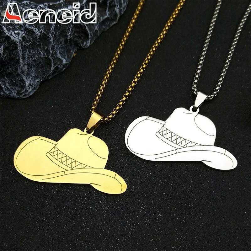 本商品は海外からの発送となり到着までに2週間程度を頂戴します。予めご了承くださいませ。商品名西 ウェスト カウボーイ 帽子 ハット ペンダント ネックレス レディース メンズ ステンレス スチール ゴールド シルバー カラー キャップ ヒッ...