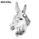 【クーポン利用で2990円】 ブローチ 動物 アニマル ビンテージ シルバー メタル ウマ レディース カラー 馬 ホース うま ヘッド ピン 干支 バッジ ジュエリー アクセサリー ギフト