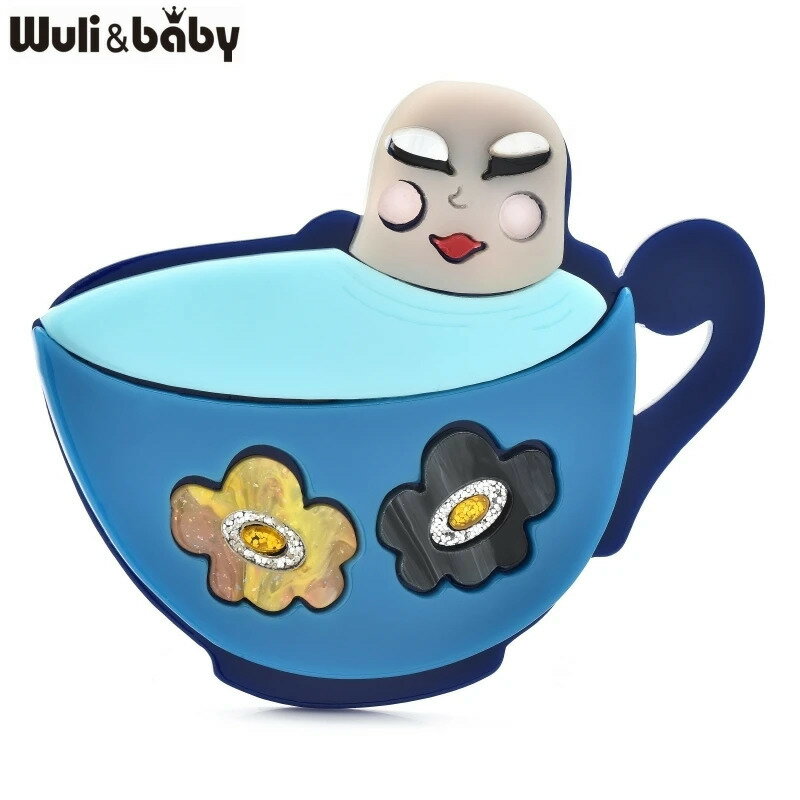 【クーポン利用で3770円】 ブローチ 動物 アニマル 花 フラワー アクリル レディース カップ ペット 入浴 水 ピン カラー かわいい キッズ ジュエリー コート バッグ(4)