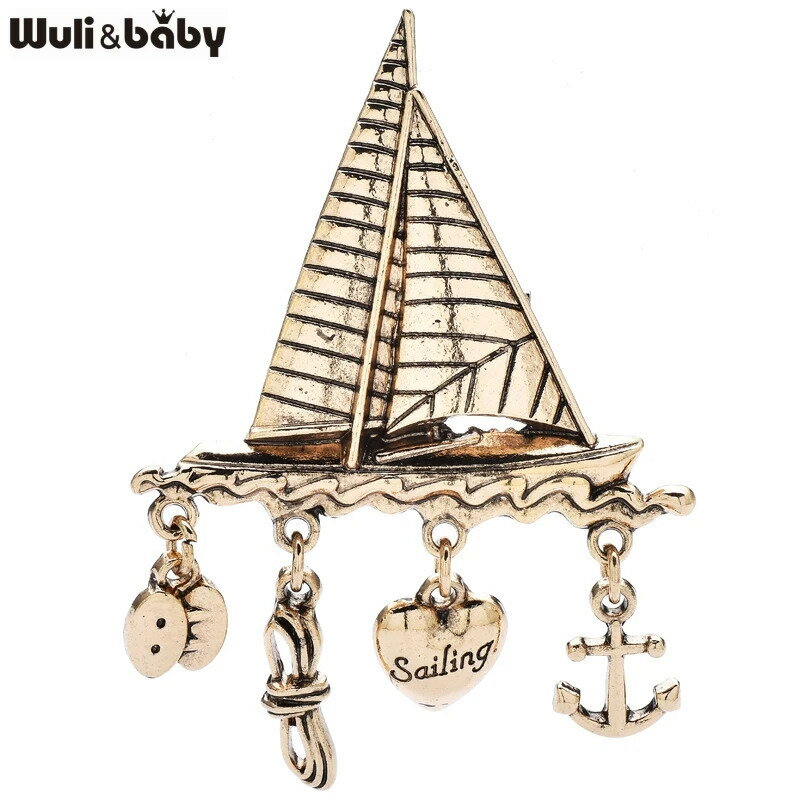 【クーポン利用で3160円】 ブローチ ビンテージ ボート ハート ロープ いかり 錨 レディース メンズ ヨ..
