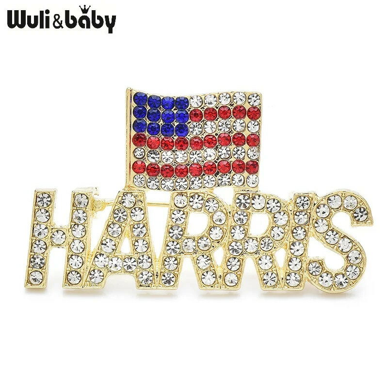 【送料無料】 ブローチ ラインストーン アメリカ ブラック ネーム レディース メンズ アメリカ合衆国 U..