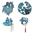 【クーポン利用で3140円】 ブローチ 花 フラワー フィッシュ 魚 レディース 綺麗 ブルー 青 デザイン パビリオン ピン ギフト