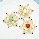 【クーポン利用で3040円】 ブローチ 花 フラワー ビンテージ 六角形 レディース ヘキサゴン ピン 3 カラー ファッション ジュエリー アクセサリー ギフト