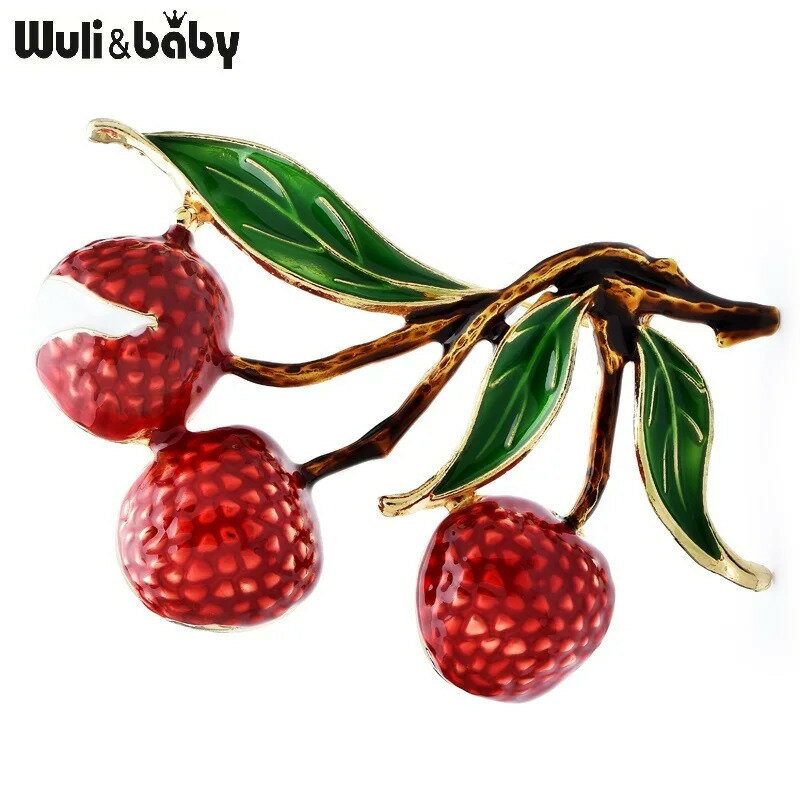 【送料無料】 ブローチ 花 フラワー フルーツ 果物 レディース メンズ 美味しい ライチ ユニセックス ..