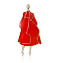 【クーポン利用で3120円】 ブローチ レディース 魅力的 美しい レディ 2カラー エナメル モダン ガール フィギュア パーティ オフィス ピン ギフト