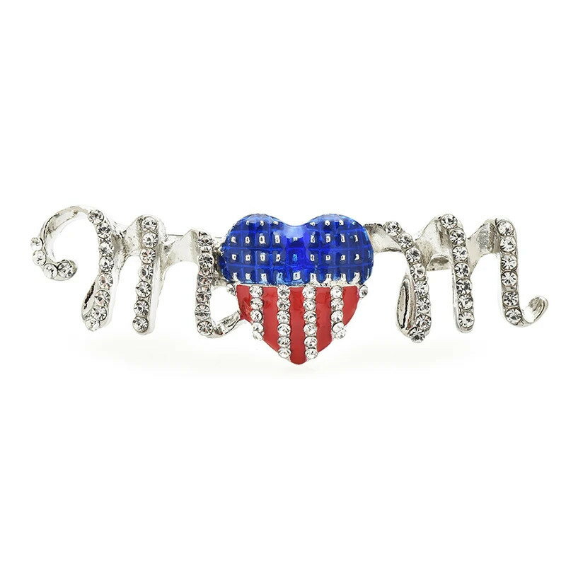 【送料無料】 ブローチ ラインストーン ブラック ハート レディース デザイン ママ エナメル ナショナ..