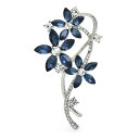 【クーポン利用で3230円】 ブローチ 花 フラワー クリスタル プラント 植物 レディース メンズ 美しい ピン ユニセックス 2カラー 梅 ブロッサム オフィス パーティ ギフト