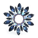 【クーポン利用で3100円】 ブローチ クリスタル レディース シャイニング 太陽 ピン 3カラー かわいい 簡単マッチ オフィス パーティ ギフト