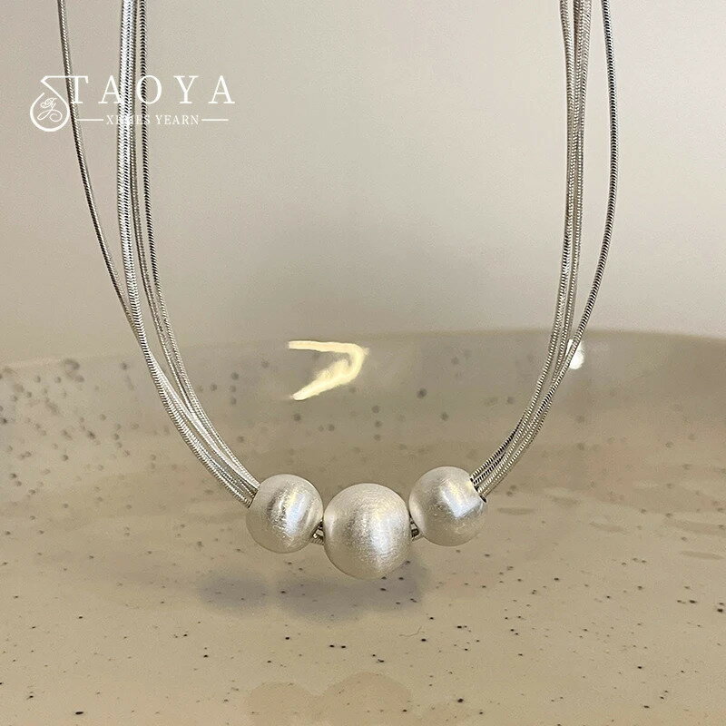 【クーポン利用で2790円】 ペンダント ネックレス ステンレス シルバー チェーン メタル ポール レディ..