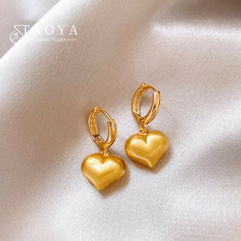 【クーポン利用で3200円】 ペンダント ピアス ゴールド ハート レディース 気質 カラー ブラシ 耳 イヤ..